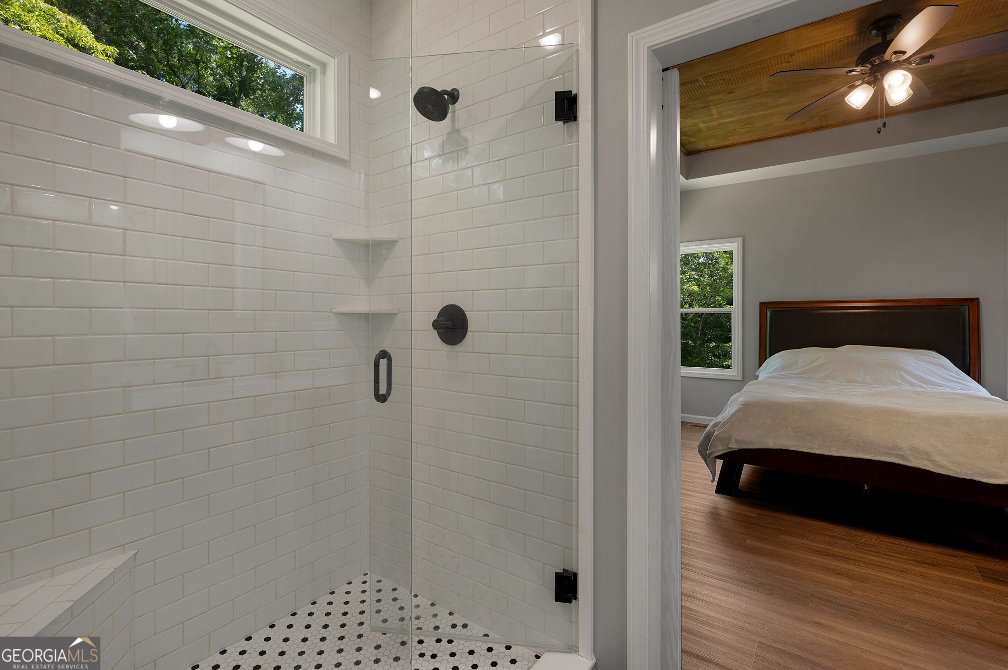 146 Hackney Trail Ellijay, GA 30536 - Photo 19 of 24 a bedroom with a bed and a shower
