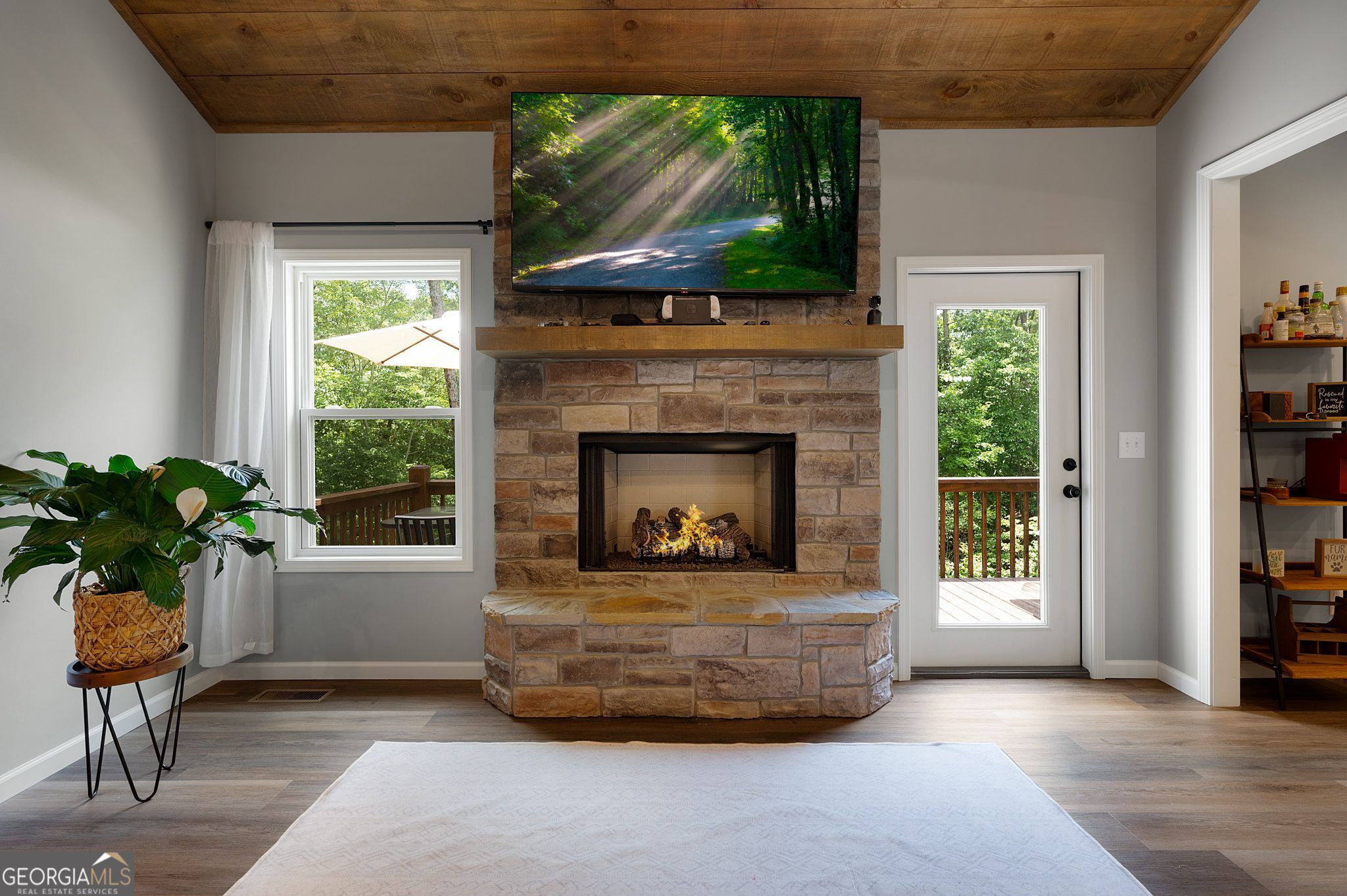146 Hackney Trail Ellijay, GA 30536 - Photo 4 of 24 a living room with furniture and a fireplace