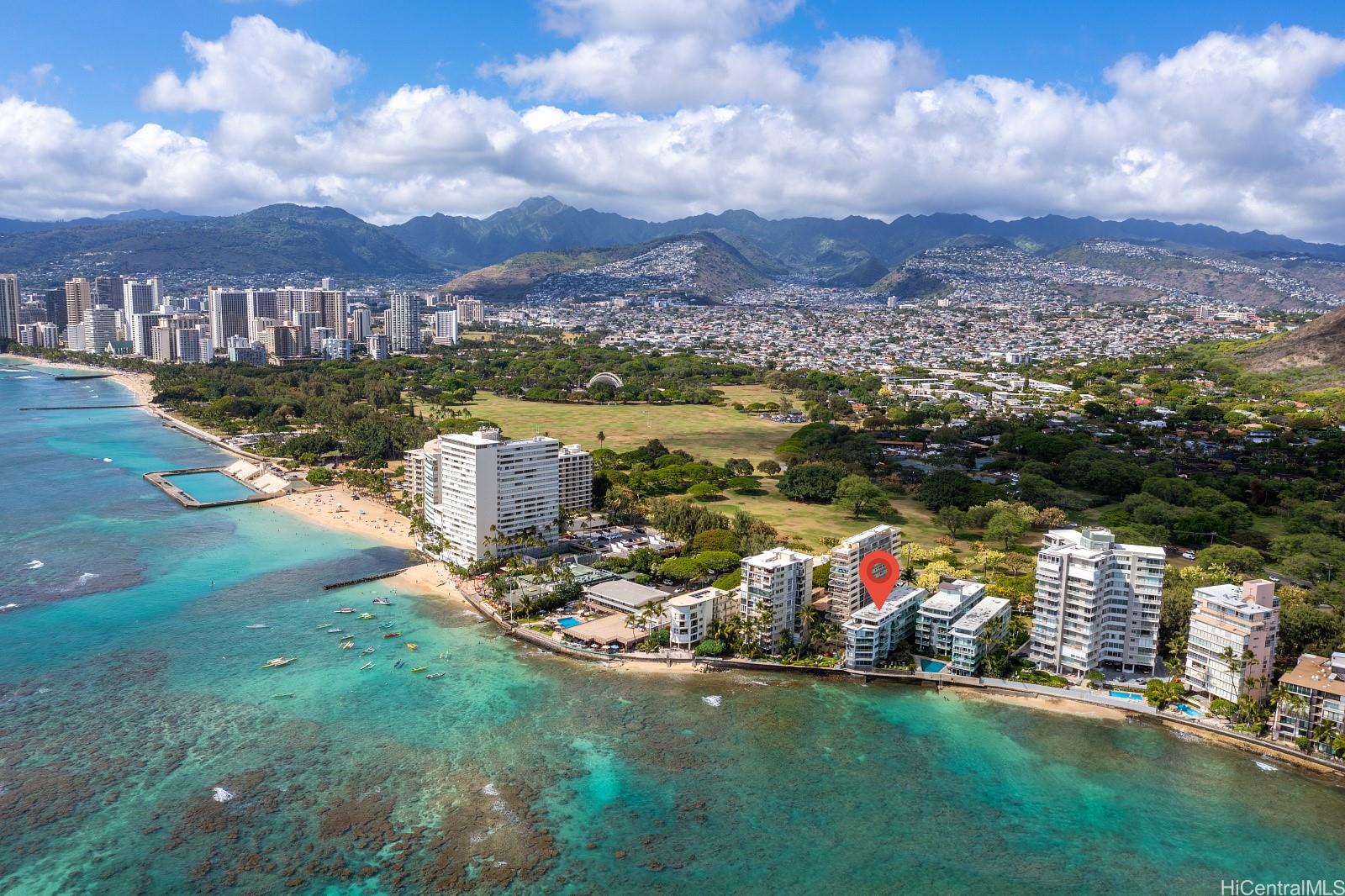 2957 Kalakaua Avenue, Unit 102 Honolulu, HI 96815 - Photo 15 of 15 a view of a town with couple of cars parked in the yard