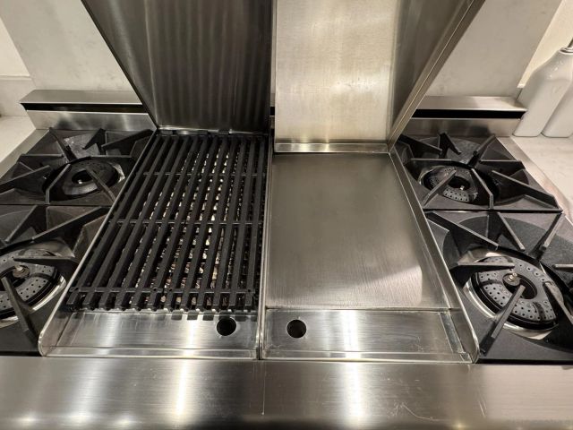 a close view of water heater room