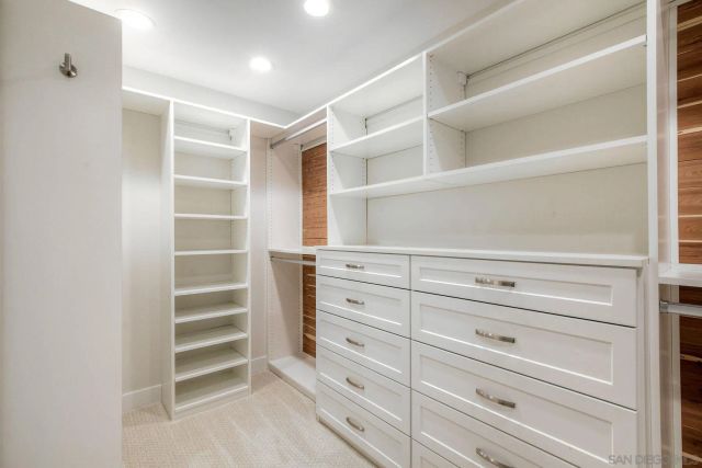 a close view of closet