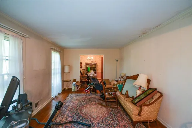 a room with furniture and a window