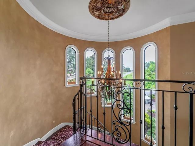 a view of a porch with a porch