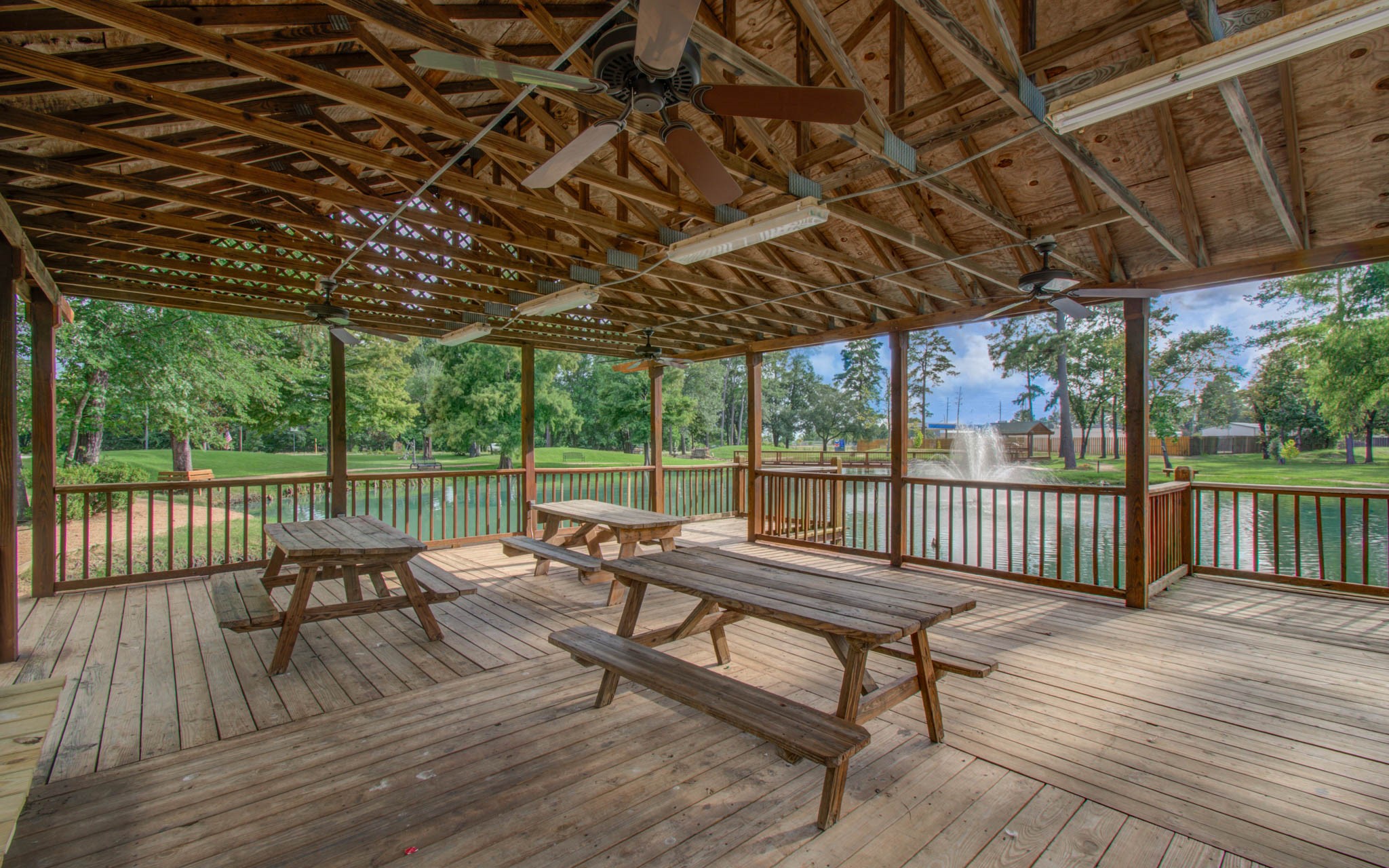 22927 Northoak Forest Lane Spring, TX 77389 - Photo 34 of 37 a view of a wooden deck with furniture