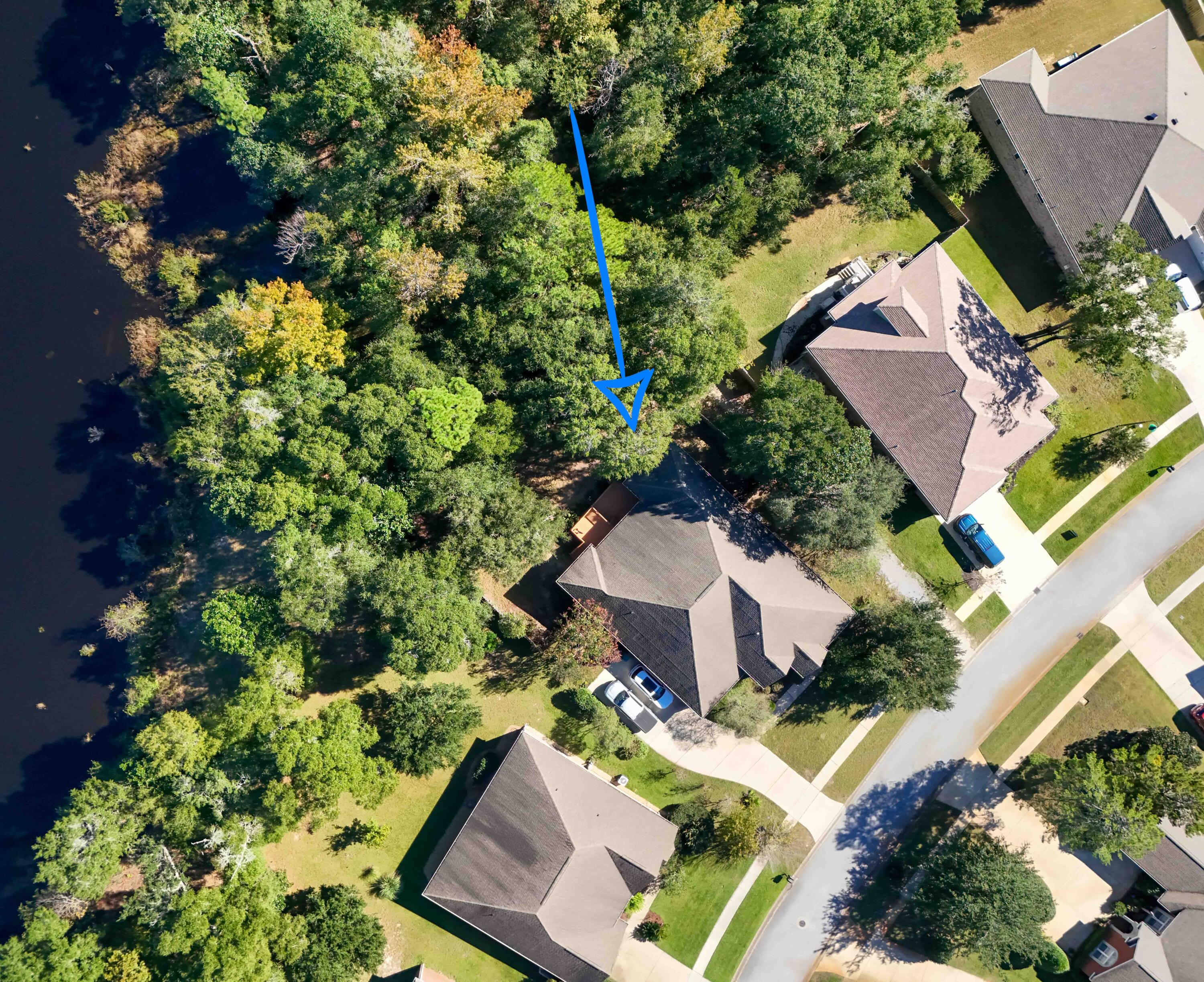 446 Mango Lane Freeport, FL 32439 - Photo 54 of 74 an aerial view of a house with a yard