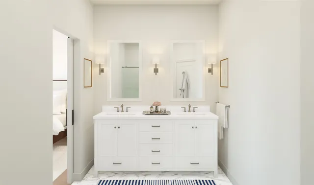 a bedroom with bed and window