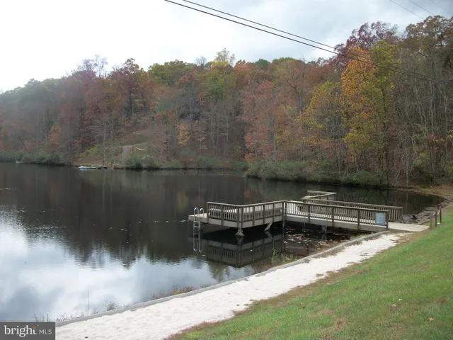 a view of a lake with mountain view