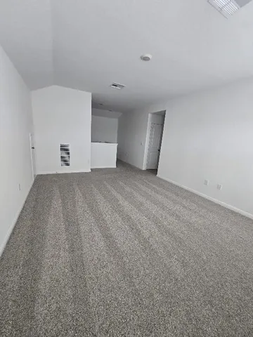 a bathroom with a sink a potted plant and a mirror