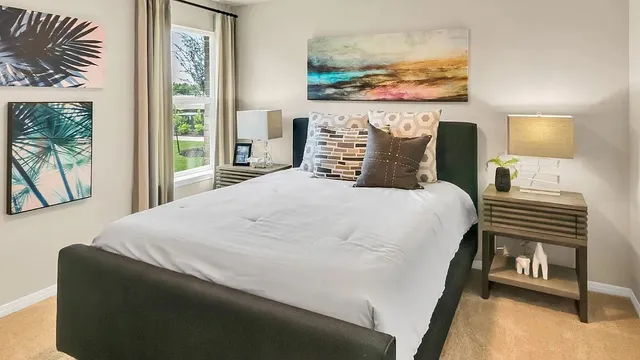 an empty room with a window