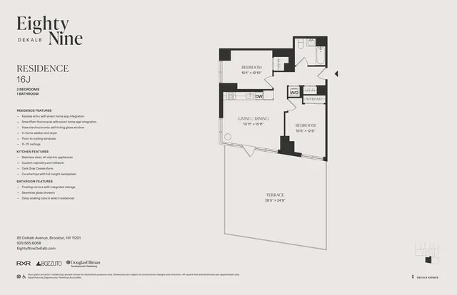 $7,090 | 89 DeKalb Avenue, Unit 16J | Downtown Brooklyn