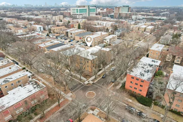 an aerial view of multiple house
