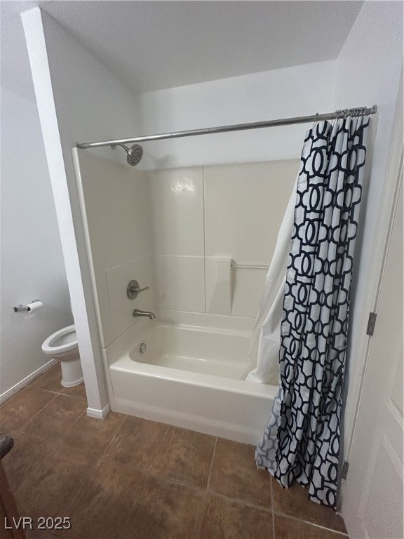 3145 East Flamingo Road, Unit 1014 Las Vegas, NV 89121 - Photo 15 of 17 Full bathroom featuring shower / bathtub combination with curtain and tile patterned flooring