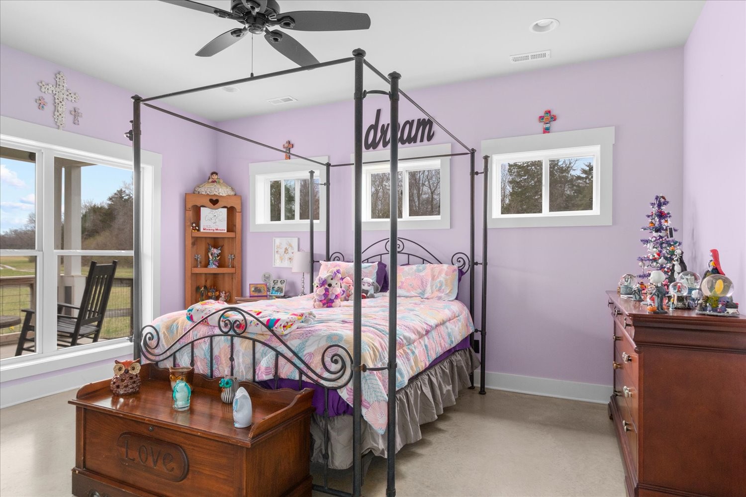 2526 Endsley Rankin Road Lewisburg, TN 37091 - Photo 23 of 49 a bedroom with a bed and a chandelier