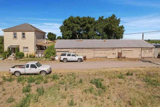 a view of a city with an ocean view