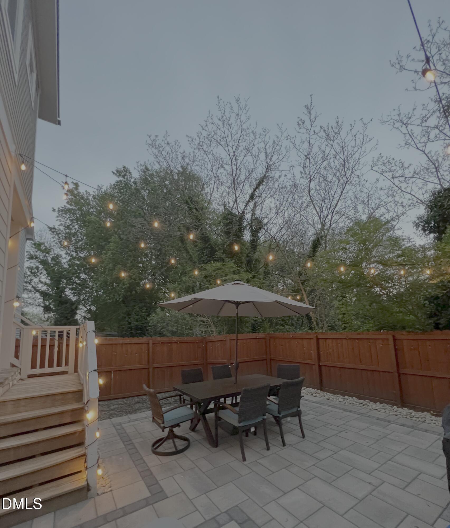 1208 Boyer Street Raleigh, NC 27610 - Photo 52 of 58 a backyard of a house with table and chairs