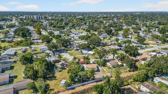 an aerial view of multiple house
