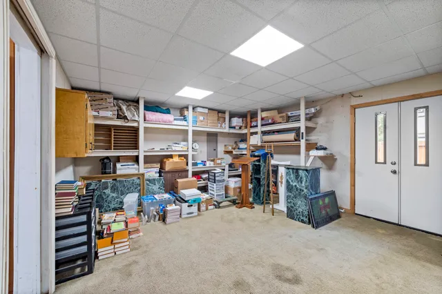 a view of storage and utility room