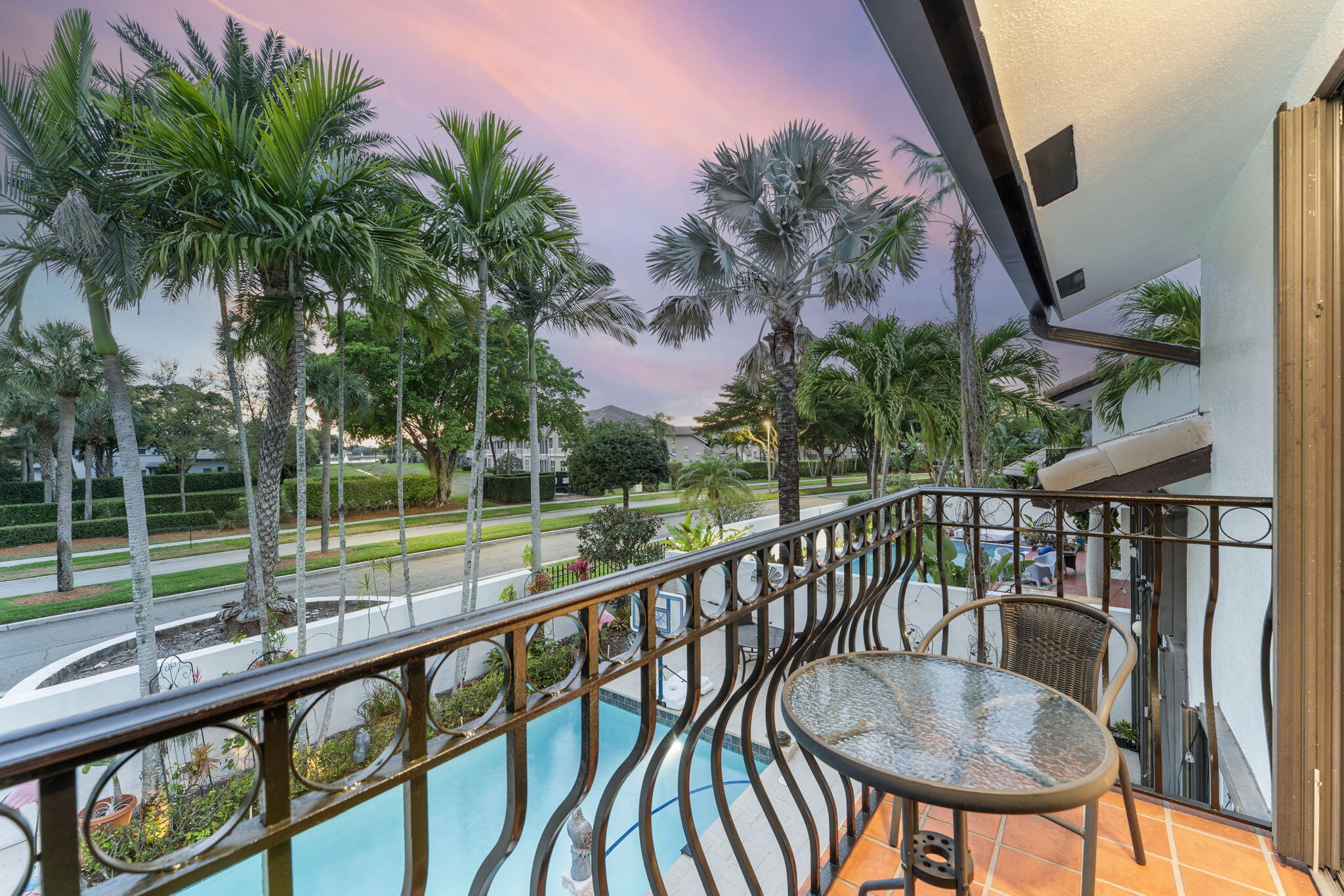 6534 Via Rosa Boca Raton, FL 33433 - Photo 55 of 59 Twilight Balcony View