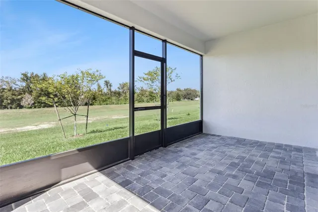 a view of a garden from a window