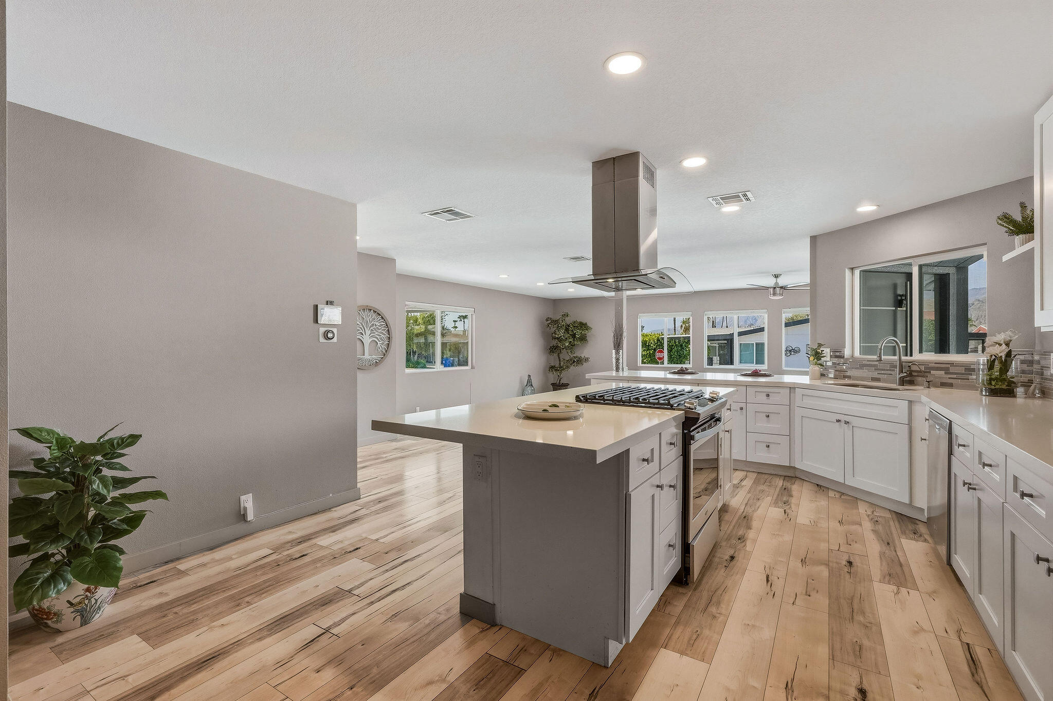 92 Athens Street Rancho Mirage, CA 92270 - Photo 17 of 77 Open concept kitchen and living area