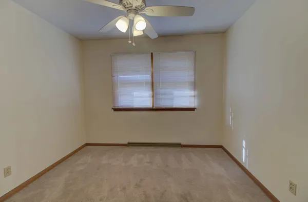 an empty room with a window