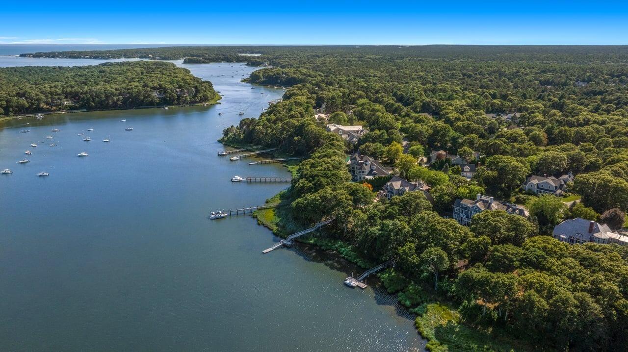 37 Shoestring Bay Road Mashpee, MA 02649 - Photo 38 of 42 an aerial view of beach and ocean