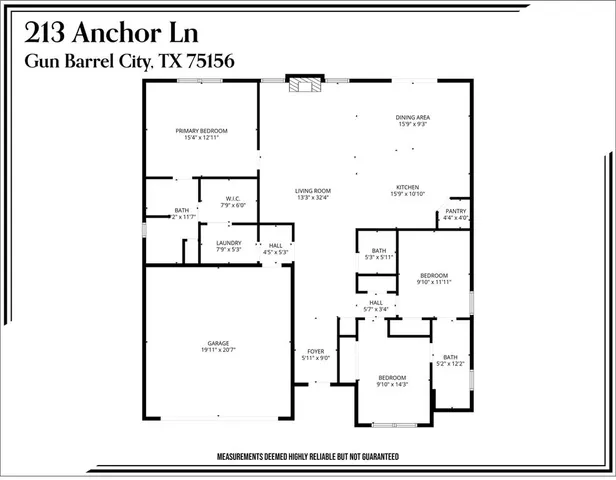 $310,000 | 213 Anchor Lane, Gun Barrel City, TX 75156