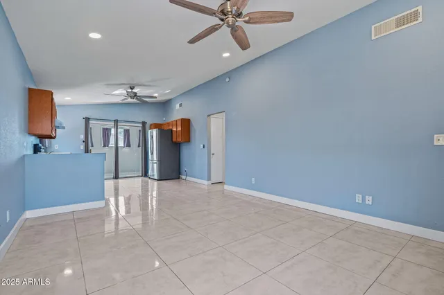 a view of a livingroom with a flat screen tv
