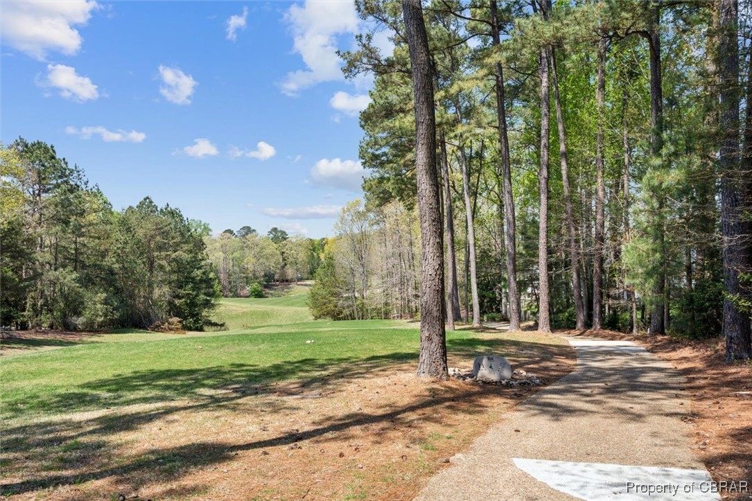 3013 Ridge Drive Toano, VA 23168 - Photo 42 of 50 View of community featuring a lawn, driveway, and a view of trees