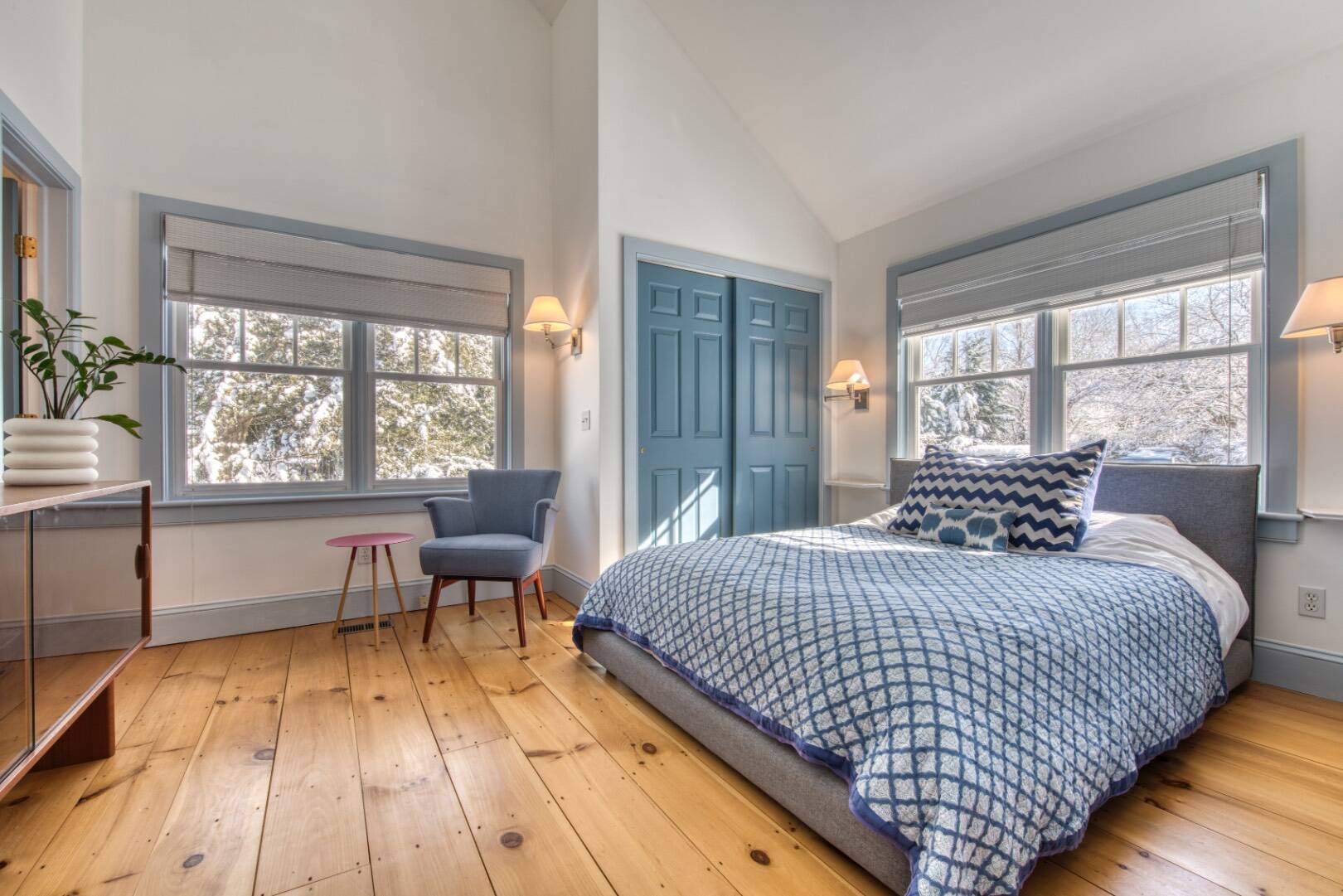 Undisclosed Address Bridgehampton, NY 11932 - Photo 7 of 21 a bedroom with a bed and a large window