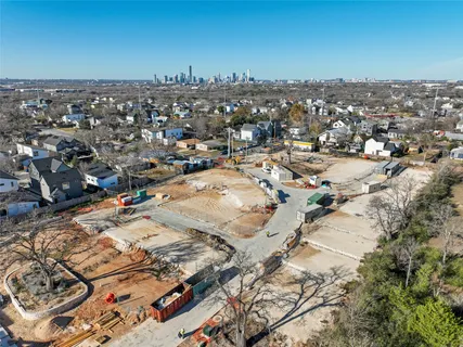 an aerial view of a city