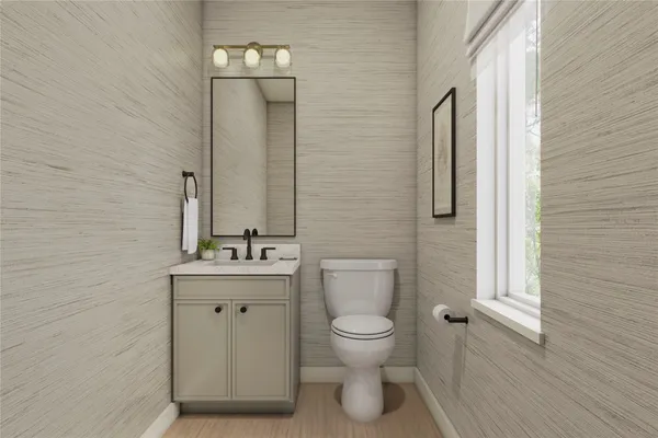 a bathroom with a double vanity sink and mirror with shower
