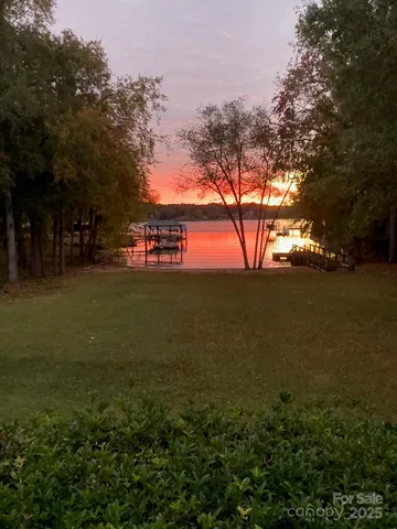 a view of a garden from a balcony