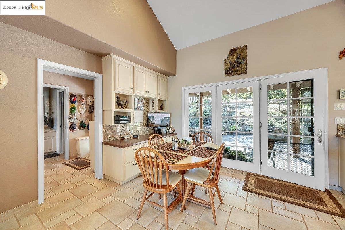 13700 Clements Road Groveland, CA 95321 - Photo 19 of 93 Dining area featuring high vaulted ceiling