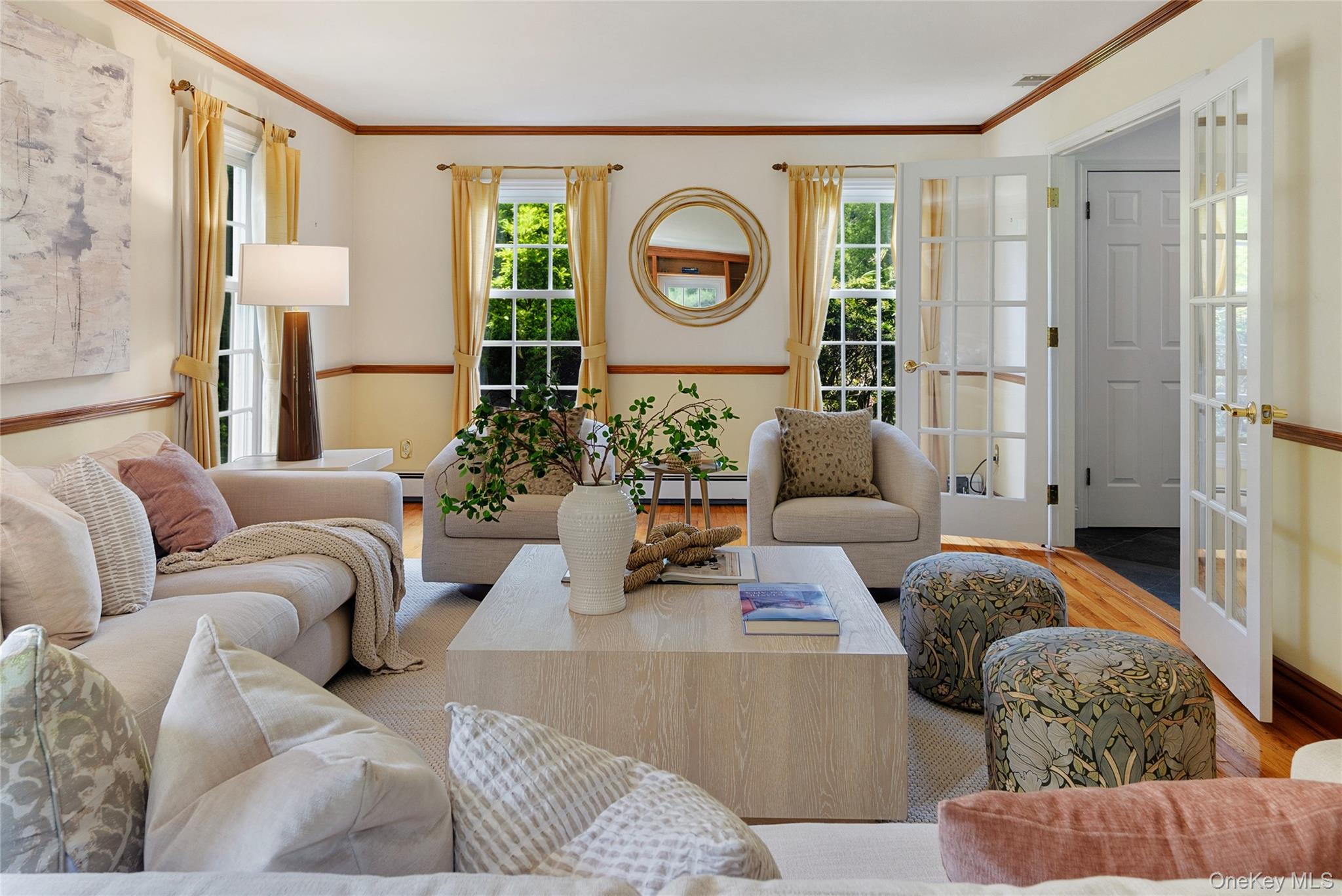16 Fox Den Road Mount Kisco, NY 10549 - Photo 14 of 44 Another view of formal living room with French doors opening to entry hall