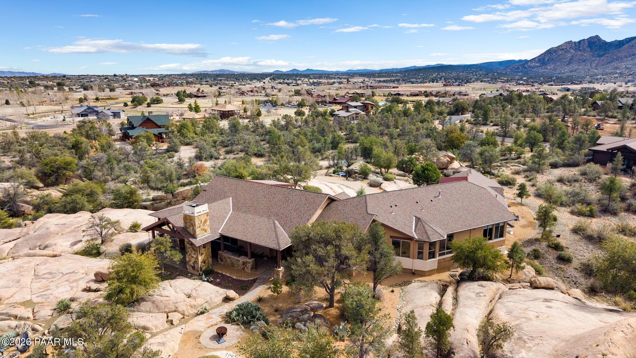 4290 Fort Bridger Road Prescott, AZ 86305 - Photo 43 of 50 an aerial view of a house with a yard