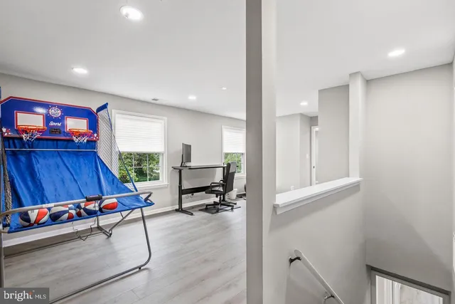 a room with furniture