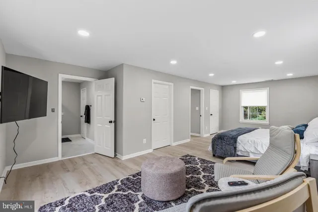 a living room with furniture and a couch