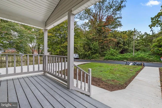 a view of balcony with deck