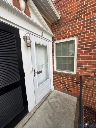a view of front door of house