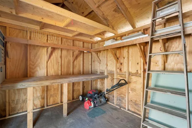 a view of a chair with door