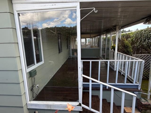 225 Mt Hermon Road, Unit 217 Scotts Valley, CA 95066 - Photo 17 of 29 a view of balcony with floor to ceiling window and outdoor view