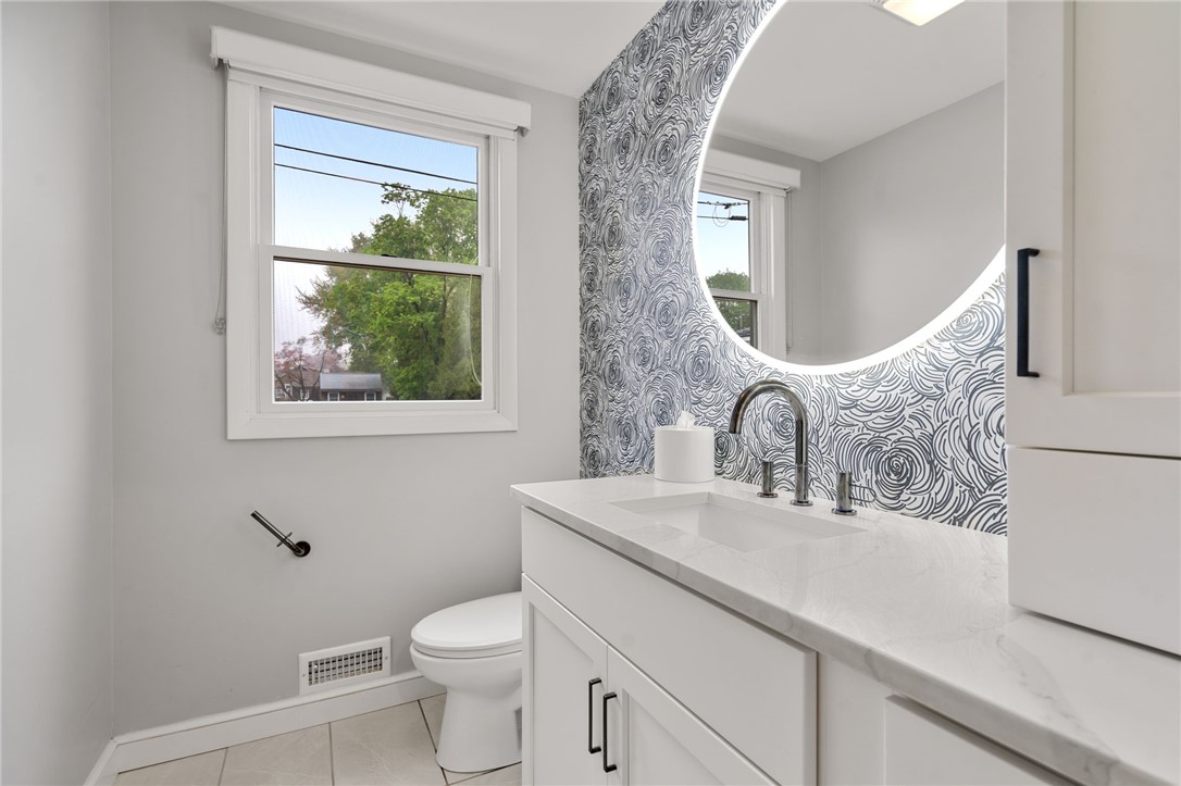 11 Calder Drive Warren, RI 02885 - Photo 22 of 36 Half Bath, backlit mirror