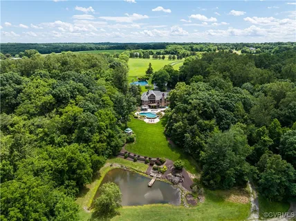 a house with a swimming pool
