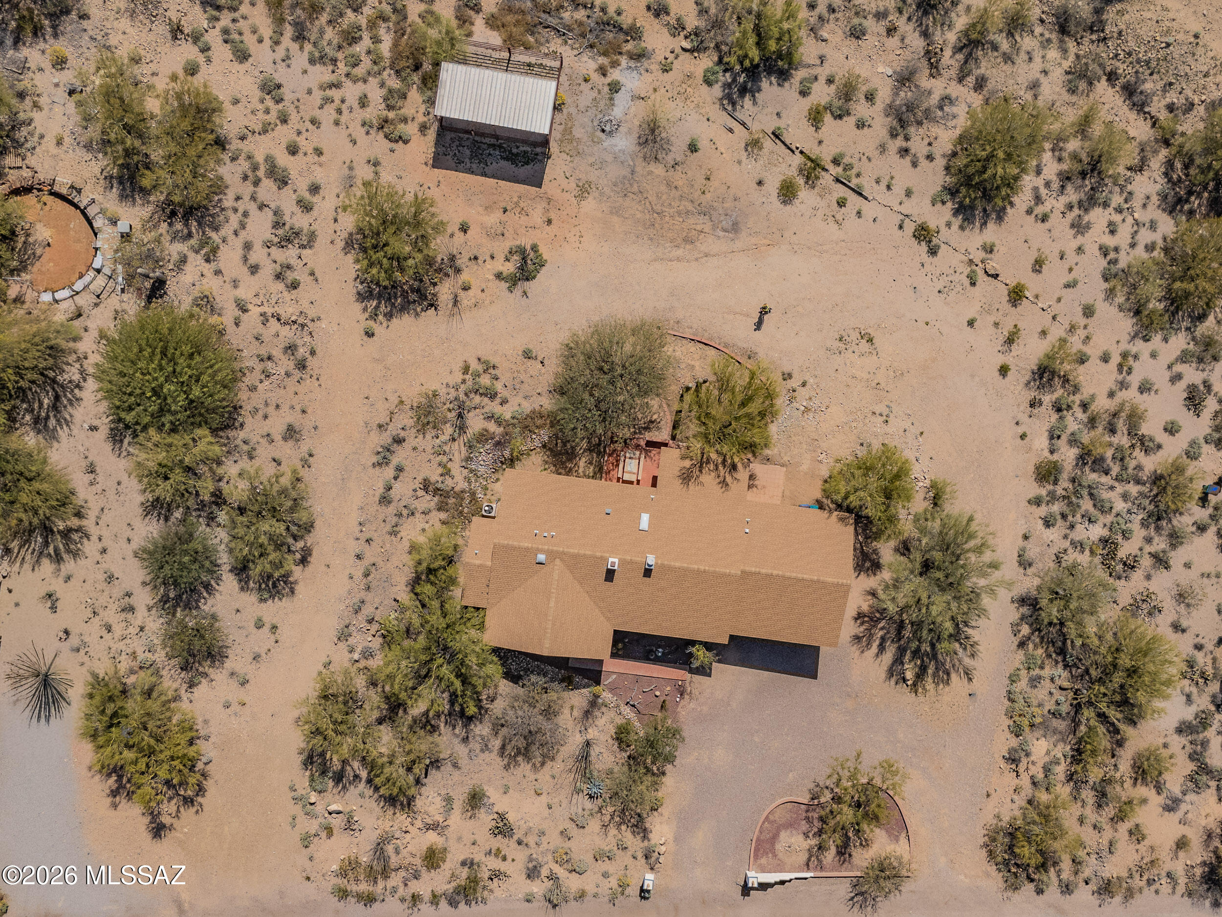 4155 West Coyote Ridge Trail Tucson, AZ 85746 - Photo 7 of 39 an aerial view of house with yard