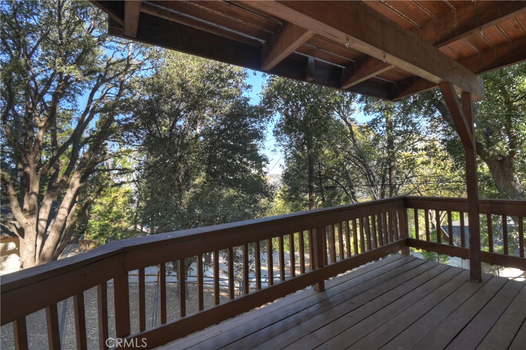 198 Pine Ridge Road Crestline, CA 92325 - Photo 26 of 45 a view of deck with wooden floor and outdoor space