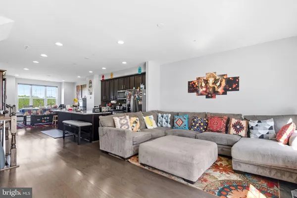 a living room with furniture and a couch