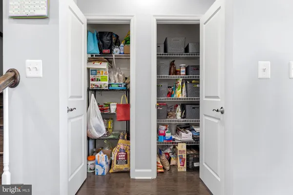 a view of store room with racks