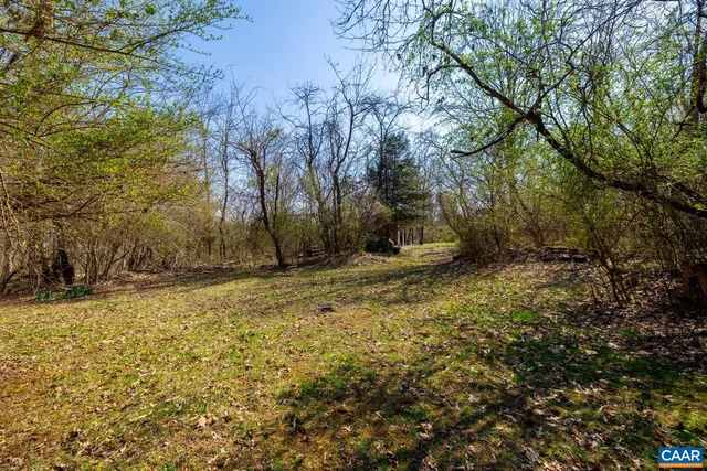 a view of back yard of the house