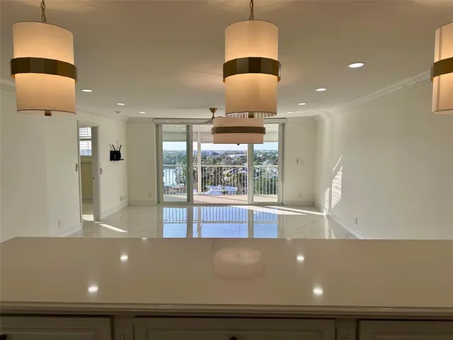 a view of dining room and window